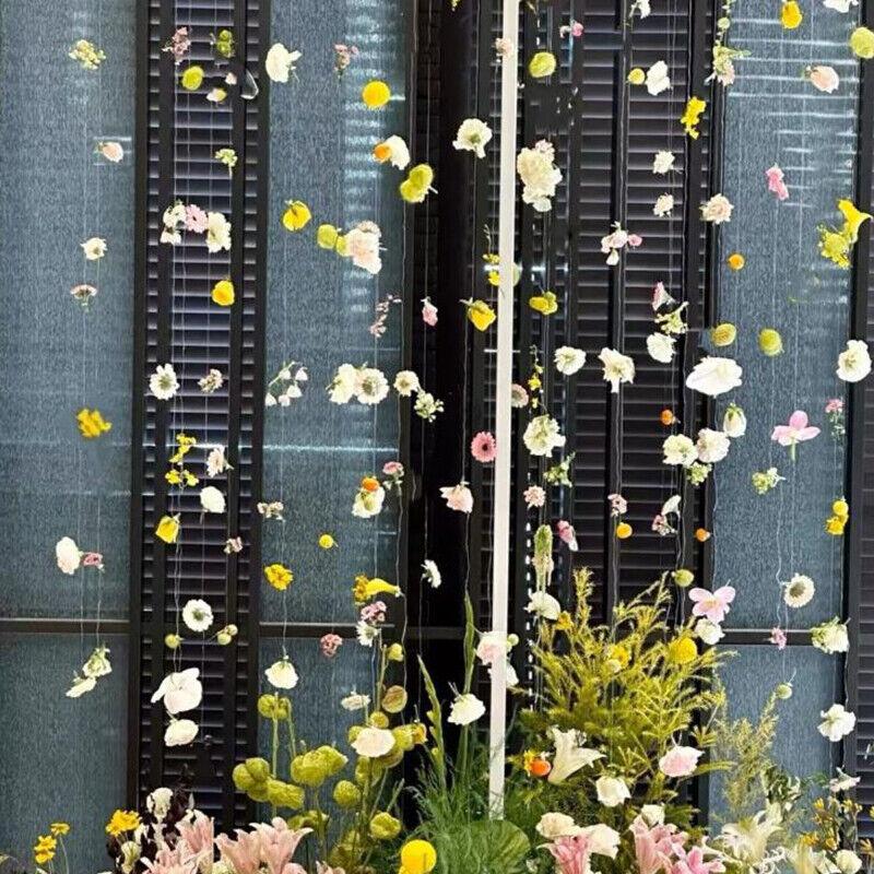 20pcs Simulated Flower DIY Wedding Curtain String Scene Decor Props Accessories Fake Flower Combination Wedding Marriage Decor
