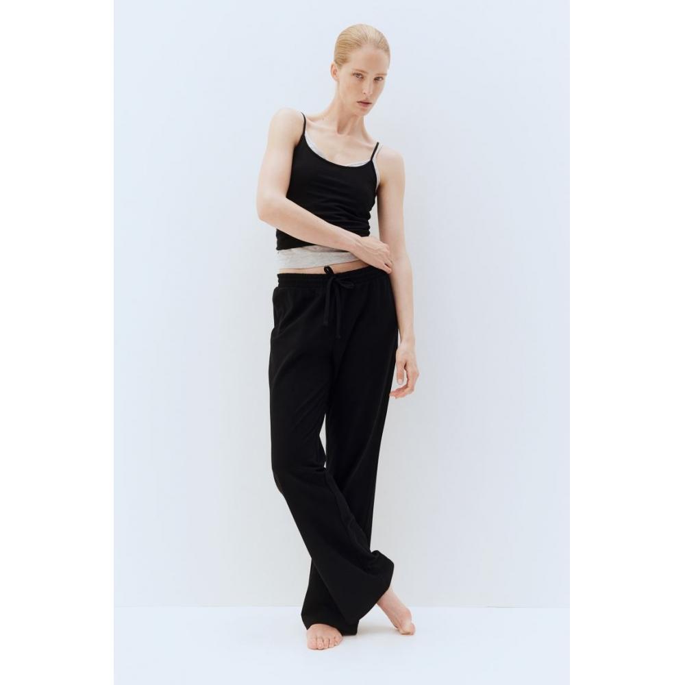 

H M straigHt Sweatpants Black