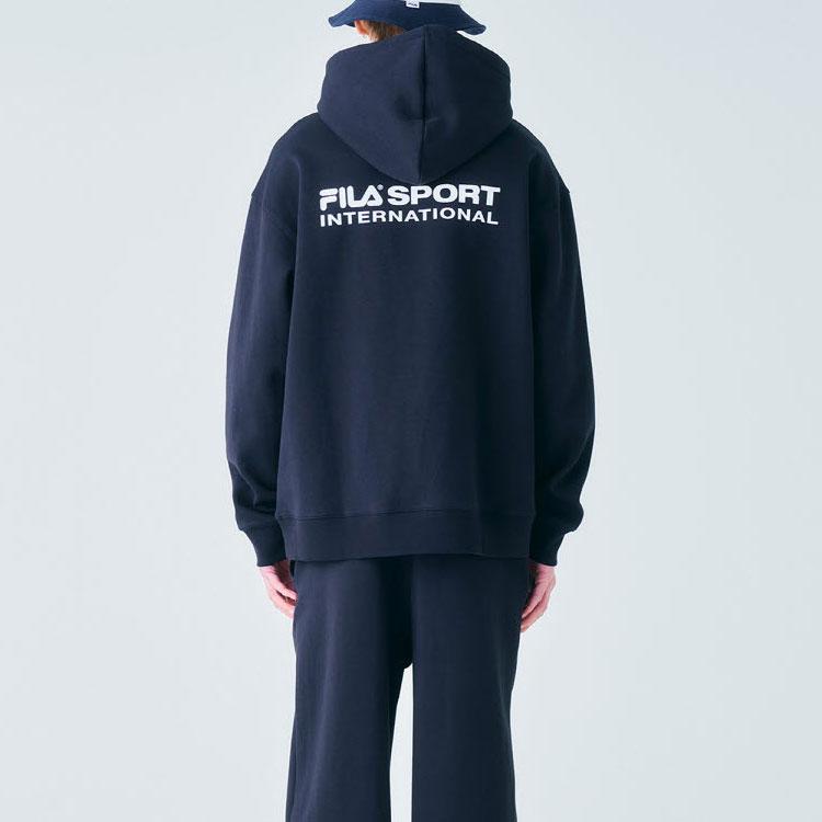 FILA Sweatshirts Unisex Black Hooded Moderate Regular FS2POF1132X-BLK