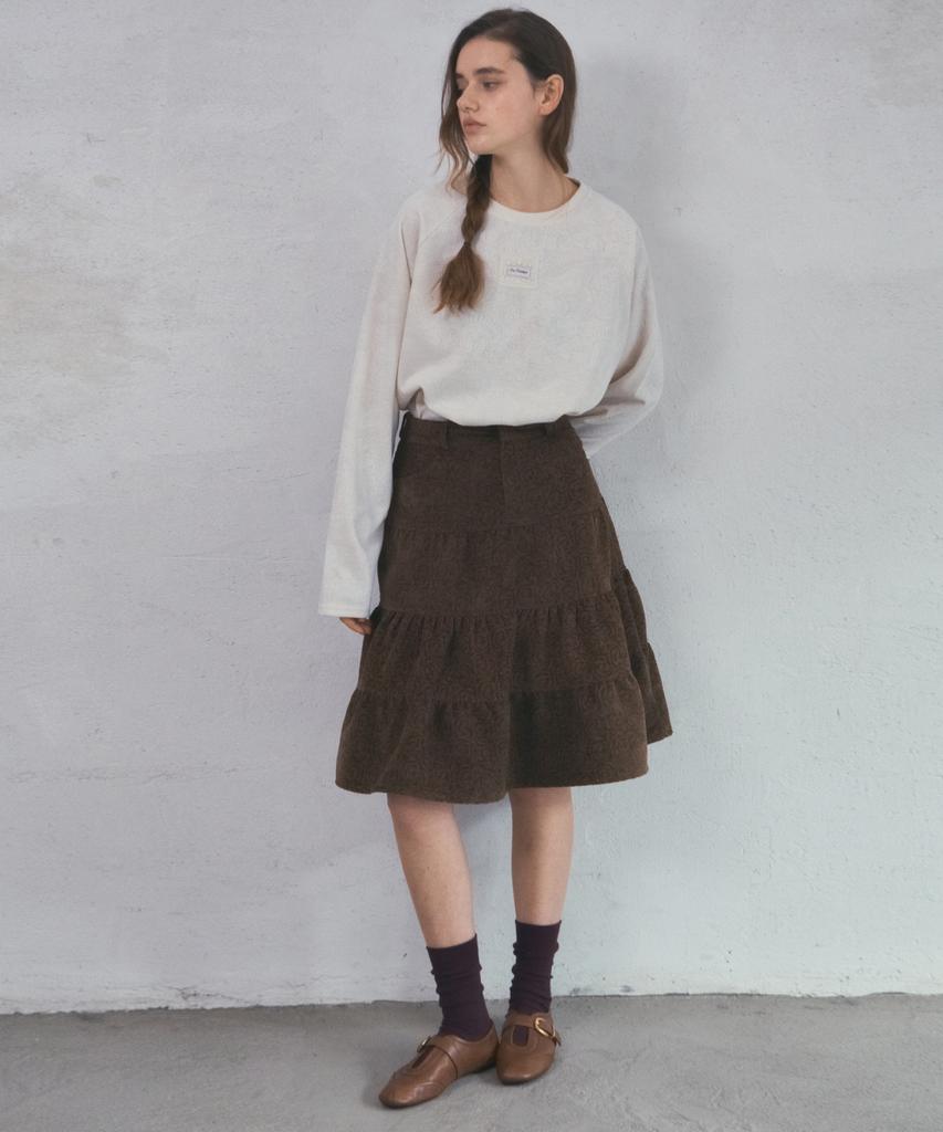 Aueonoseuteljia Rosy Corduroy Cancan Skirt_Brown(O25-Sk18)