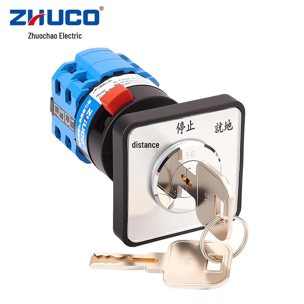 Zhuochao SZW26-20C/D202.2Y Remote/Local Stop Single Hole Universal Changeover Switch