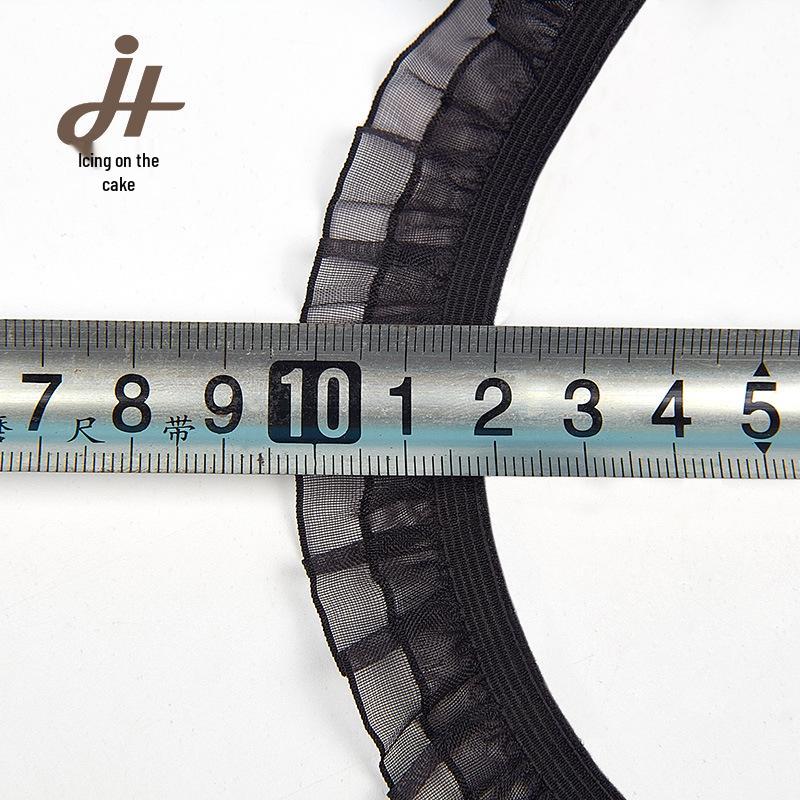 Elastic Mesh Lace Trim for DIY Decoration - Ruffle Edge Pleated Design