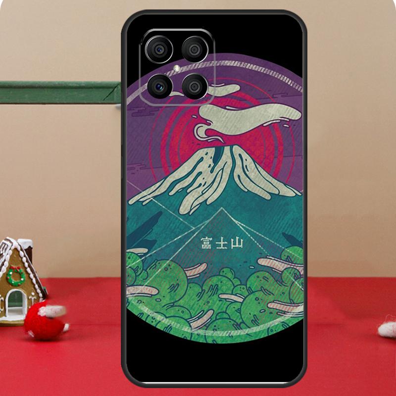 Japanese Art Mount Fuji Case For Honor Magic 6 7 8 Pro Honor 400 200 70 90 Lite X8c X8b X9a X9b X9c X9d Win RT Cover