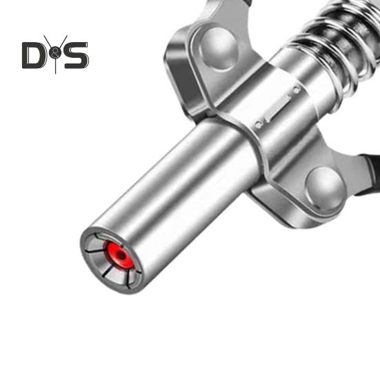 1 conjunto de bico de graxa de alta pressão, alça dupla, tipo engrenagem, dispensador de graxa para serviços pesados, suprimento doméstico