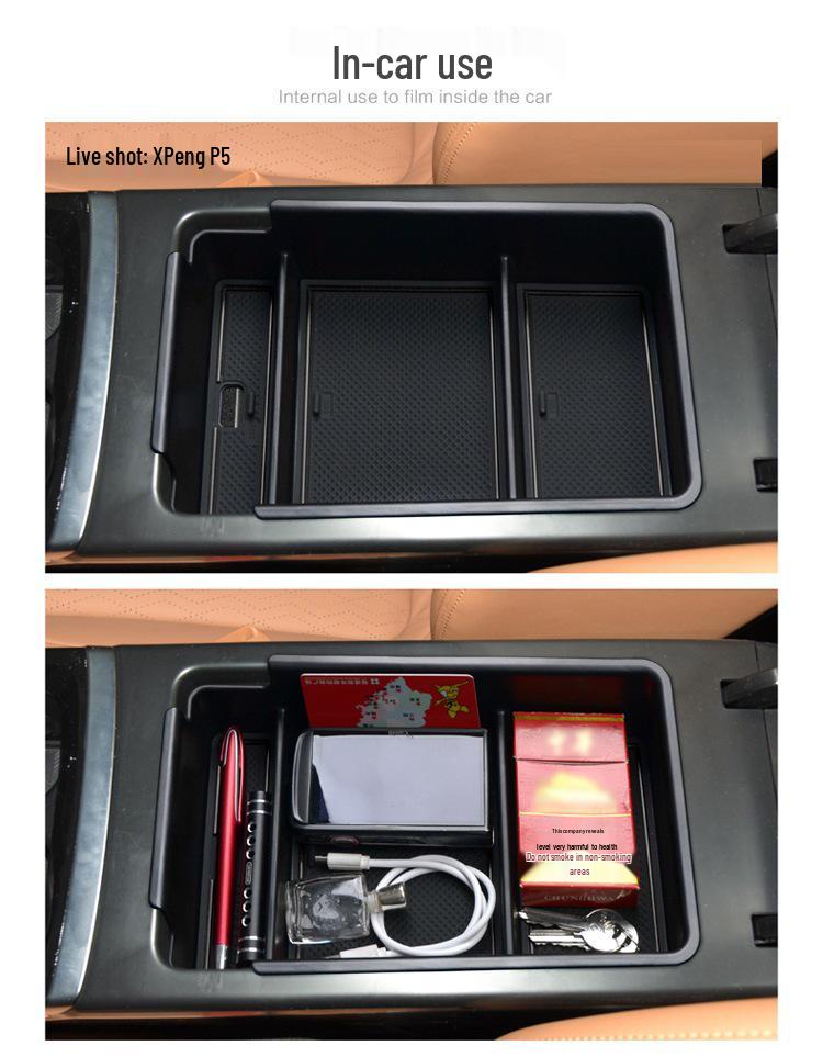 XPeng P5 Armrest Storage Organizer: Center Console Interior Accessory