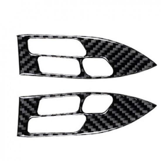 Carbon Fiber Interior Steering Wheel Button Cover Trim Fit For Acura TSX 04-2008