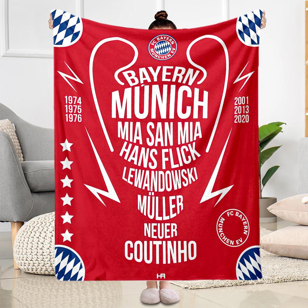 Bayern Munich Blanket Soft Warm Cozy Great for Livingroom Office Couch for All Occasions Warmthful Decor Best Holiday Gift for Friends Family