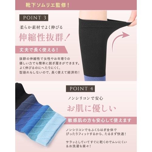 kuuupiii [Supervised by a sock sommelier! Featured in Tarzan Magazine] Compression Socks, Toeless [Swelling Socks, Slim Legs!] Graduated Compression C