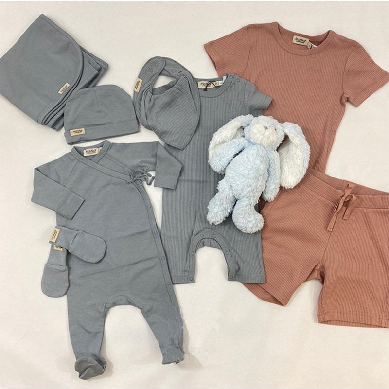 Lullaby London Infant and Toddler Soft Class a Modal Open-Button Short-Sleeved One-Piece Romper Bodysuit