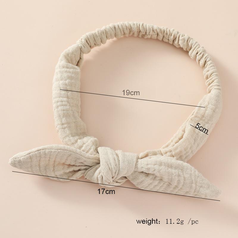 Baby Elastische Haarbänder Mädchen Stirnband Baumwollgaze Kinder Kopfschmuck Knoten Haaraccessoires Kleinkind Hasenohren Turban Weiche Playa Bänder