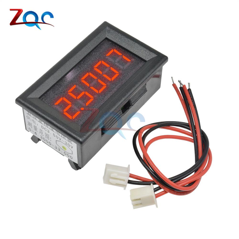 

LED 5 bits Digit DC 0-33V 12V 24V Digital Volt Voltmeter Voltage Meter Tester Car Panel Instruments Red/Blue/Yellow/Green червоний
