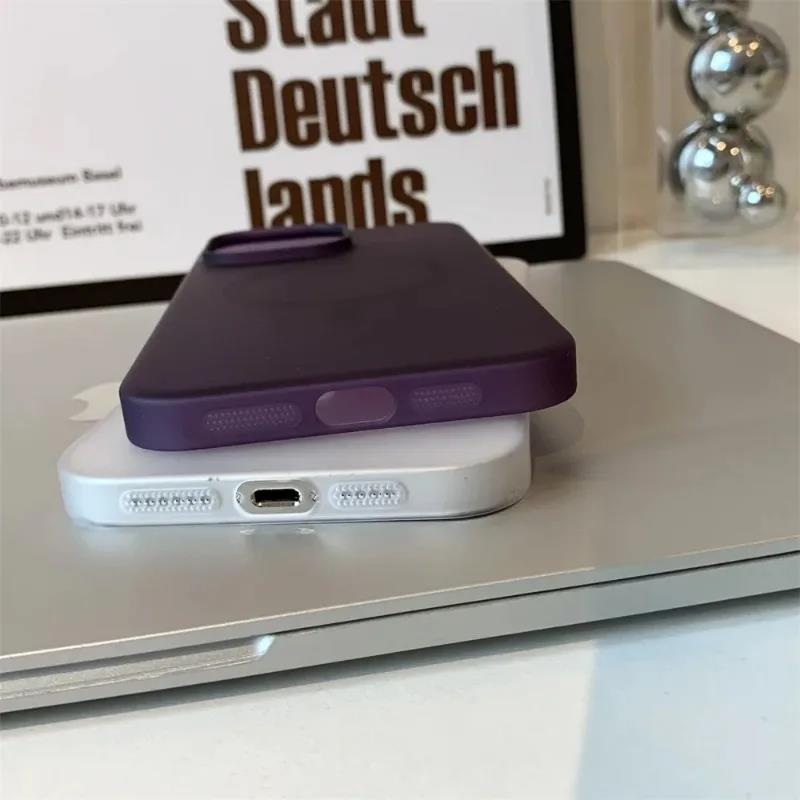 Matte Ultra-Thin for Magsafe Case For iPhone 15 16 14 11 12 13 Pro Max Plus Magnetic Wireless Charger Hard PC Translucent Cover