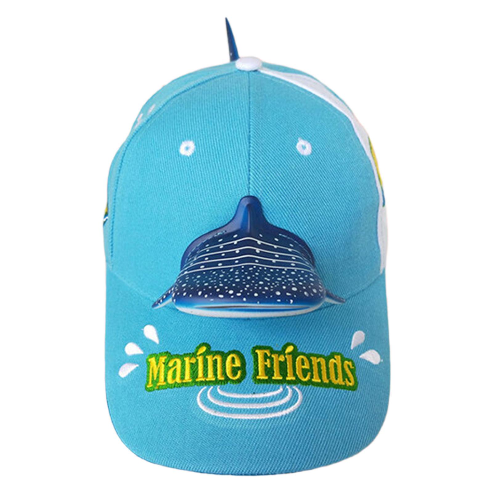 

Whale Shark 3D Baseball Cap Breathable Cotton Sunproof Hat For Adult Kids Family Gathering Dressingup Props Headpiece aldult 56 to 58cm