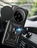 Armor Funda For Xiaomi 14 Ultra Case Slide Camera Protect Cover For Xiaomi Mi 14 Xiaomi14 Ultra Magnetic Holder Ring Stand Coque