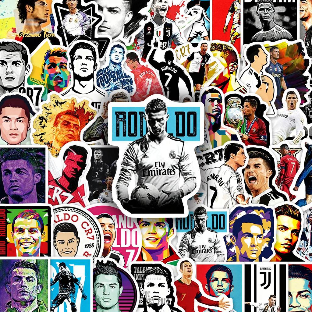 52 Kreative CR7 Fußball-Sticker: Fanartikel für Handyhüllen & Notizbücher