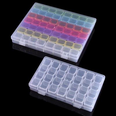 Nail Art & Jewelry Storage Box: 28 or 56 Compartment Transparent Organizer