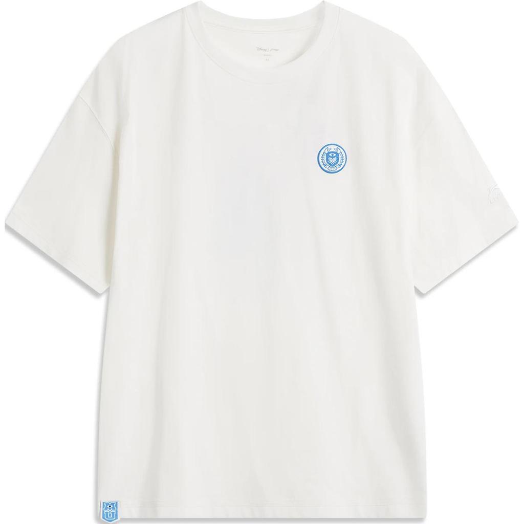 Li Ning X Disney Collaboration Monsters University Series Cartoon Letter Round Neck Comfortable Breathable Short Sleeve T-Shirt AHSU486-1