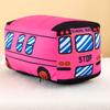 Creative Cartoon Printed Vehicle Bus Car Plush Toy Bus Van Doll Throw Pillow Soft Cloth Doll Children Holiday Birthday Gift