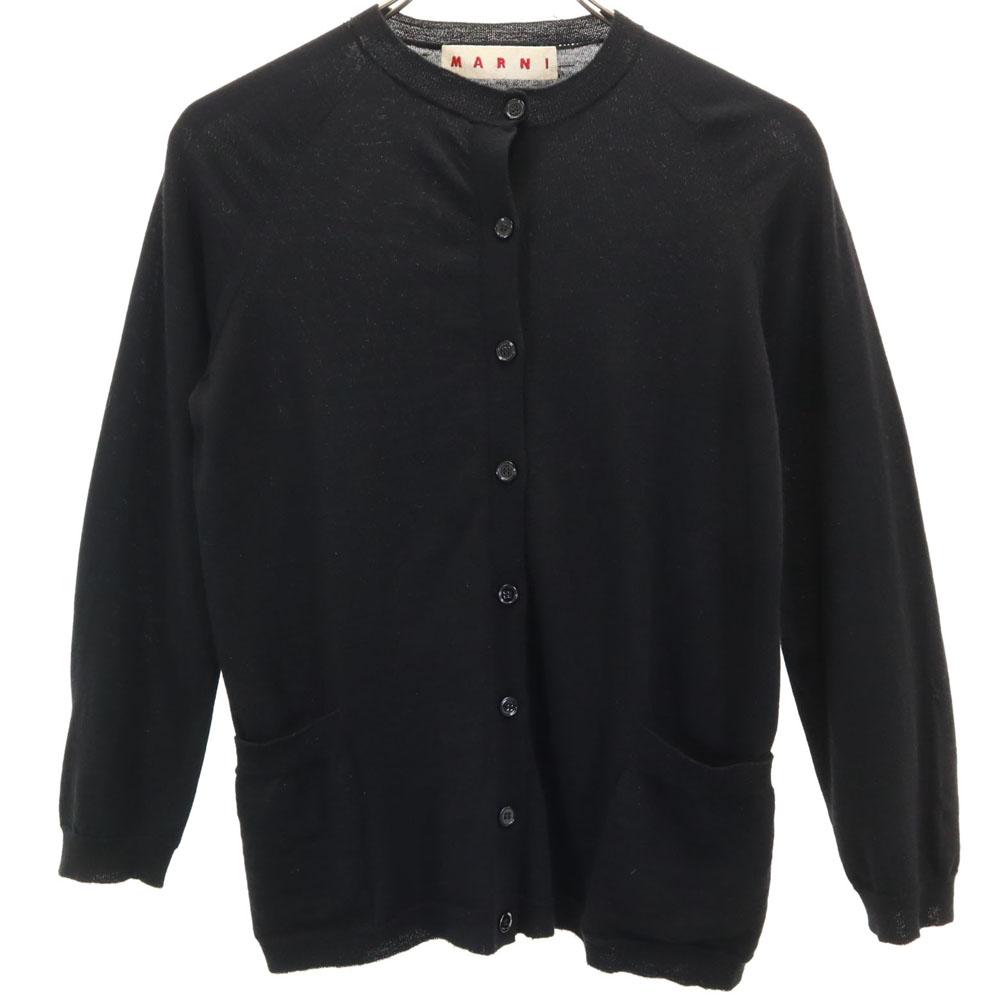 MARNI Made in Spain Long sleeve knit cardigan 36 black Women Used