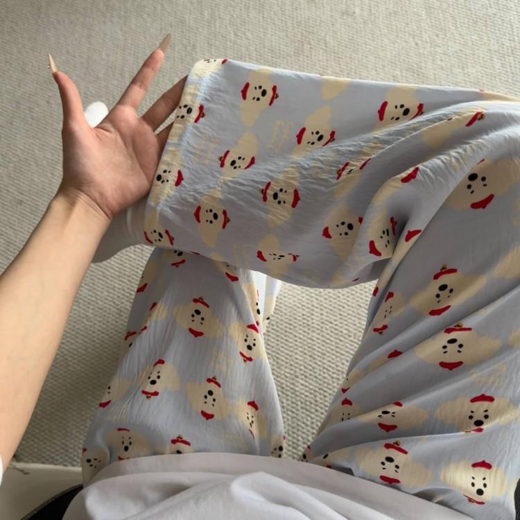 2026 New Style Lounge Pants for Women Loose Fit Wide Leg Casual Pajama Pants for Outdoor, Campus, Home