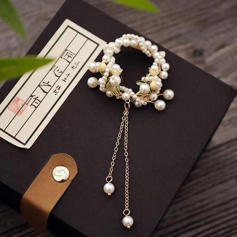 Handmade Lily of the Valley Brooch Kit - Retro Pin Jewelry for Bags and Clothing Accessories (X38)