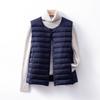 Autumn and Winter New Light Down Jacket Women's Liner Small Vest Round Neck Wearing Collarless Light Vest Tide