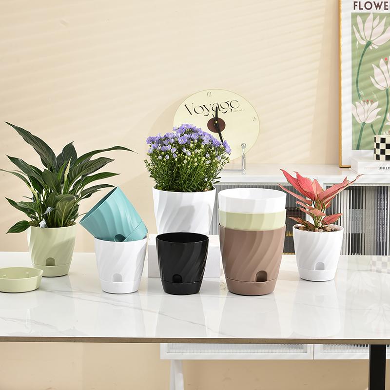 Kunststoff-Blumentöpfe für den Balkon, einfach und atmungsaktiv, hochwertige Bepflanzung, für Zuhause