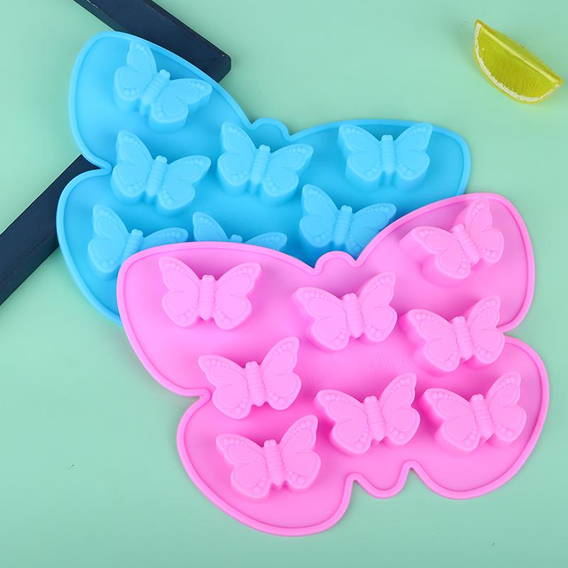 1Pc Butterfly Ice Cube Tray Jello Silicone Mold Diy Soap Making Bath Wax Melts Maker Kitchen Cake Decor Supplies