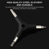 6 In 1 Bike Hex Allen Wrench Y Shape 3 Way Interchangeable Bits Carbon Steel Bicycle Hand Repair Tool Kit T25 Ph2 Screwdriver