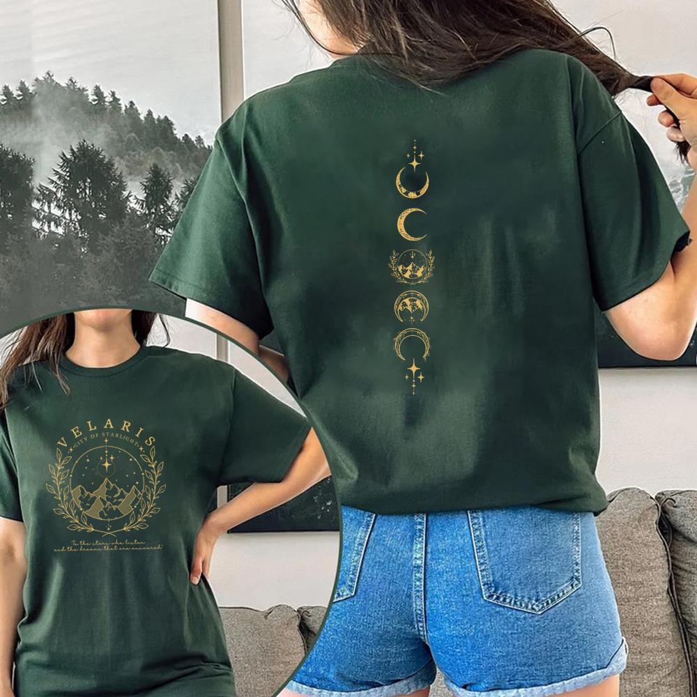 Velaris Shirt  Velaris City of Starlight Shirt The Night Court Shirts SJM Merch ACOTAR Tees Unisex Trendy Harajuku Casual Tops S