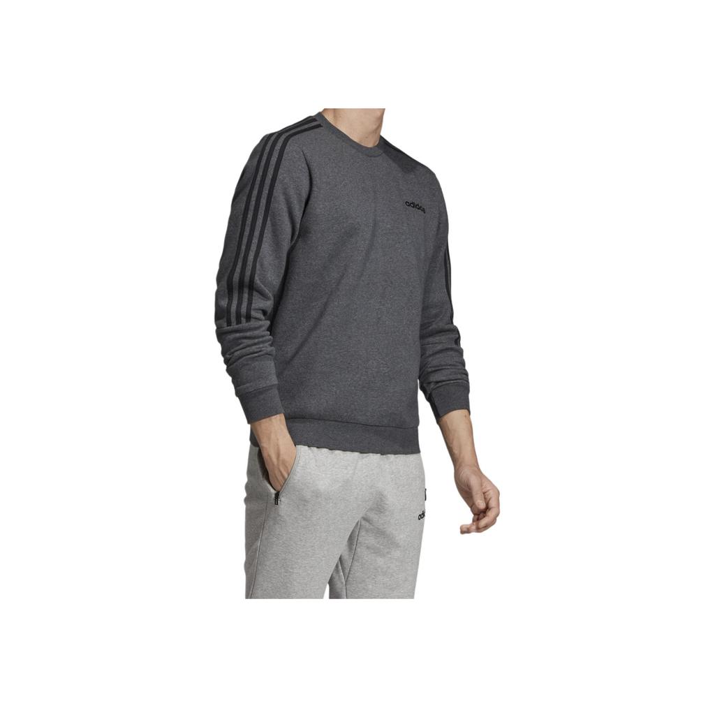 Adidas Crew Neck Sweatshirt with 3-Stripes Men Tops Heather-Grey EI8995