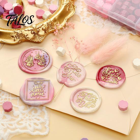 DIY Crafting Accessories Wax Seal Kit, with Sealing Beads Spoon And Candles, Handmade Stationery Tools Stamp for Wedding Invitations Envelopes