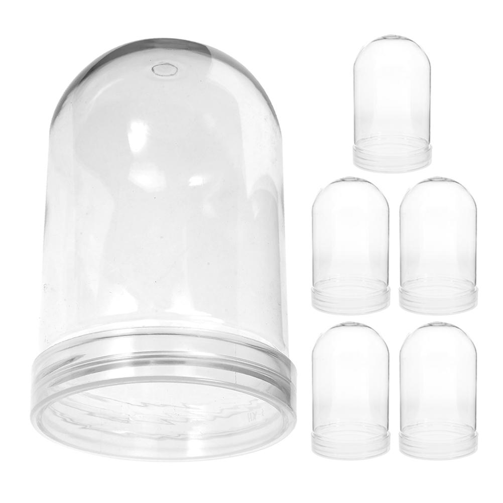 6Pcs Transparent Snow Globe Accessories Clear Plastic Globes for DIY Crafts Festive Party Decorations and Gifts