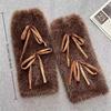 White Faux Fur Leg Warmers Boot Covers Y2K Goth Solid Leg Socks Punk Knee-Length  Warm Sock