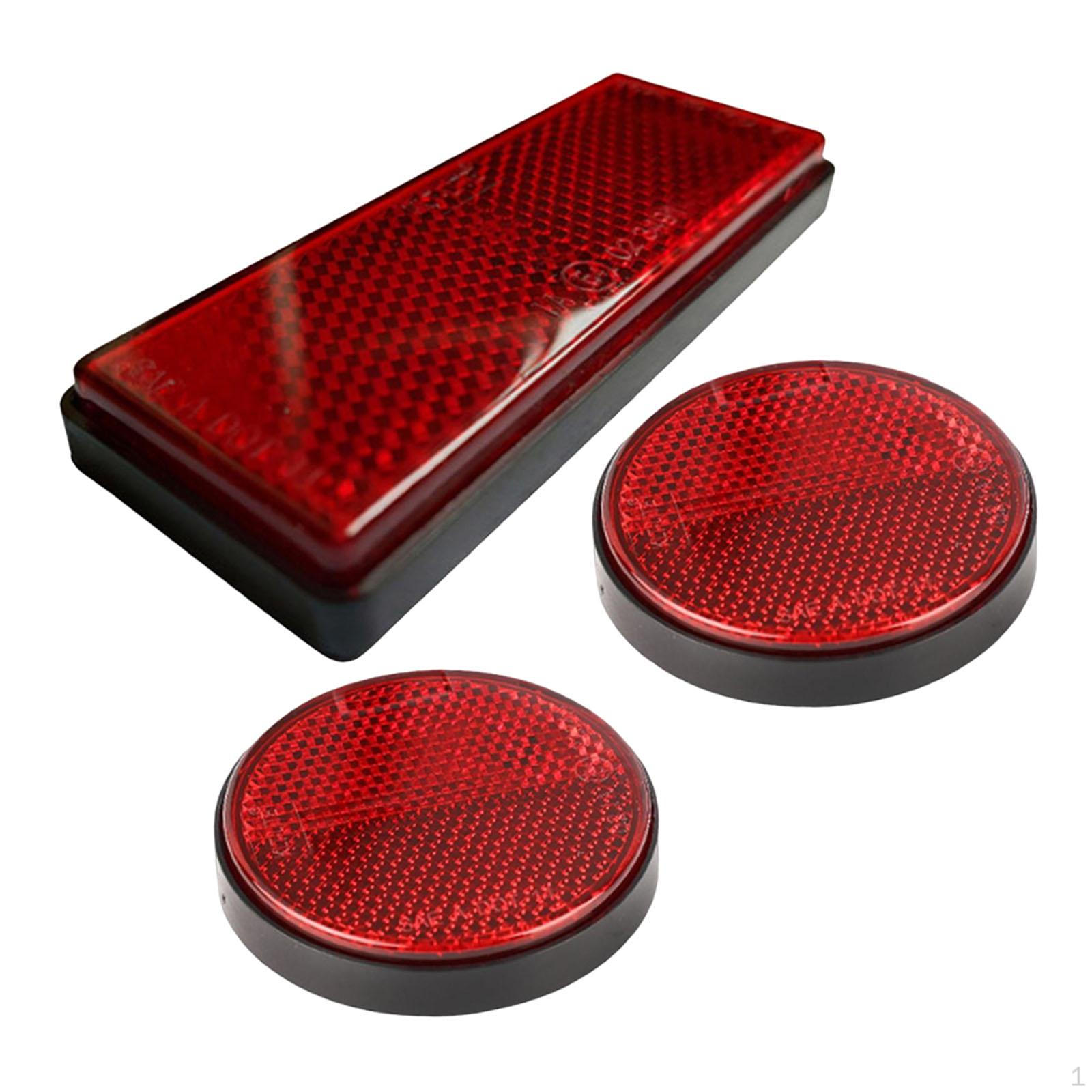 

3 Pieces Reflectors Reflective Stickers Premium High Performance Visibility for Boat Motorbike