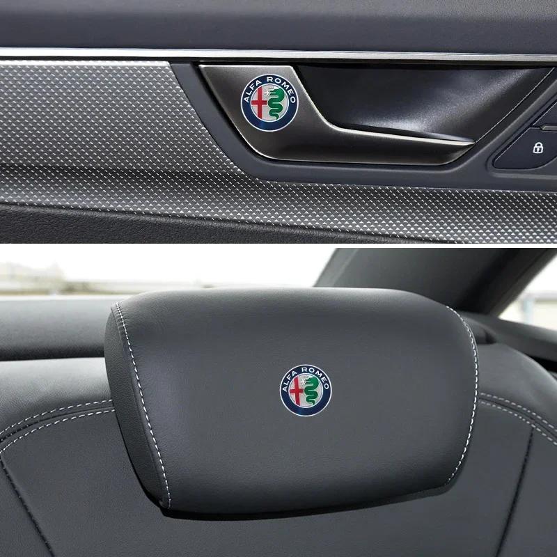 Autoaufkleber Für Alfa Romeo 1/2/5/10 Stück Auto Styling Embleme Aufkleber Innendekoration Aufkleber Für Alfa Romeo Giulia Stelvio Giu