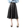 Women's Retro Plaid High-Waist A-Line Skirt — Petite, Slimming, Mid-Length Umbrella with Big Hem for Spring and Autumn
