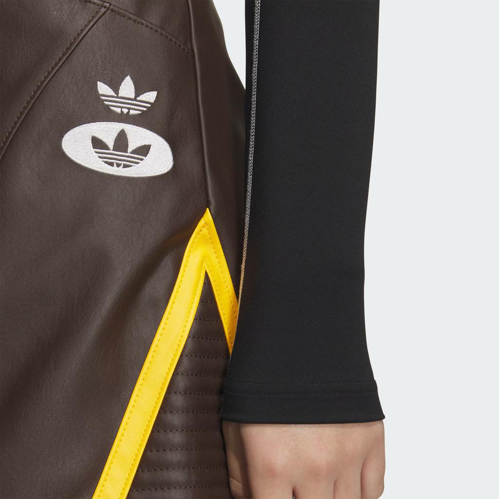 adidas Originale V-Day Racing Kunstleder Einfach Bequem Mode Sport Lässig Rock Damenröcke Braun JM8026