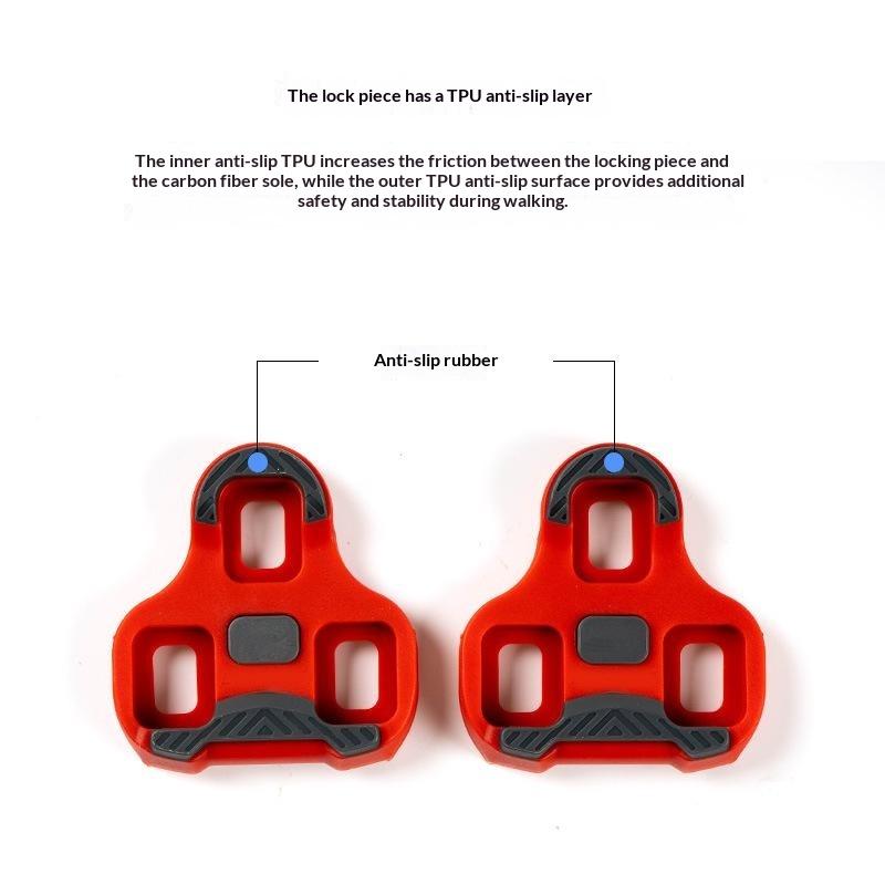 Self Lock Bike Cleats 1 Pair with Storage Box 0/45/9 Degree Fit for CC LOOK Road Bike Pedal Clips