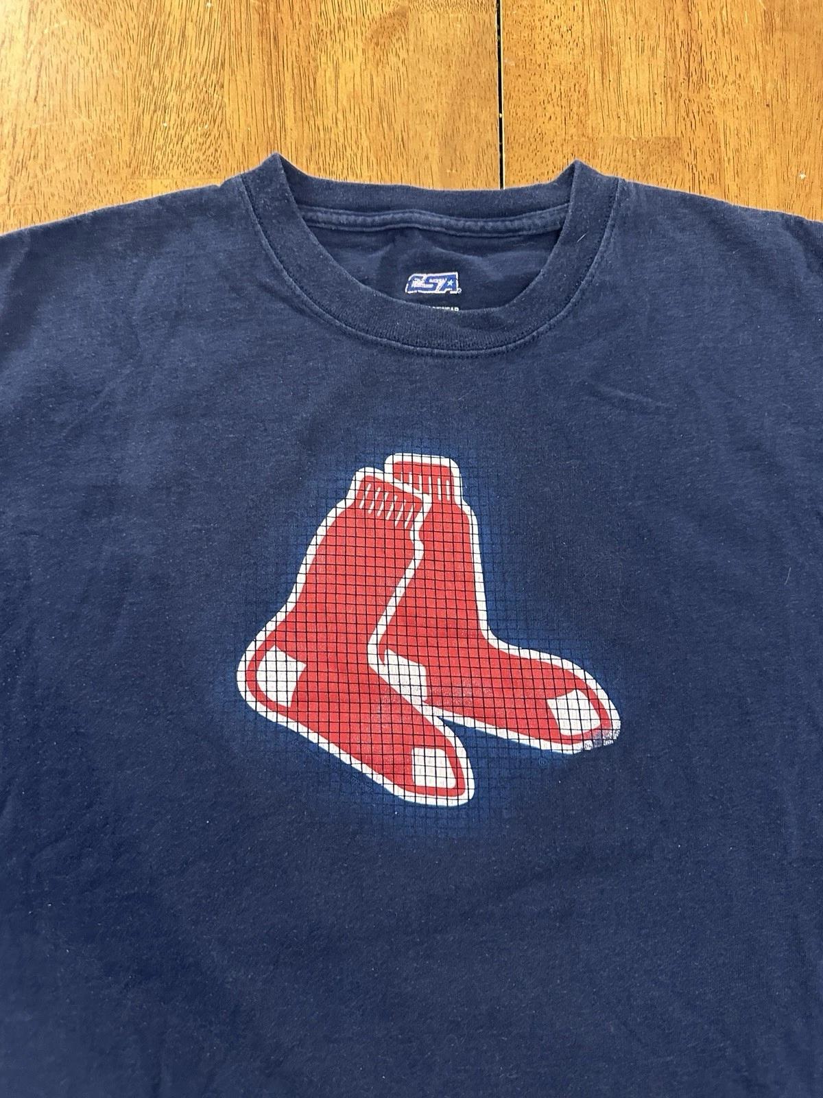 Boston Red Sox Socks Logo T Shirt Large MLB Alternate 2XL