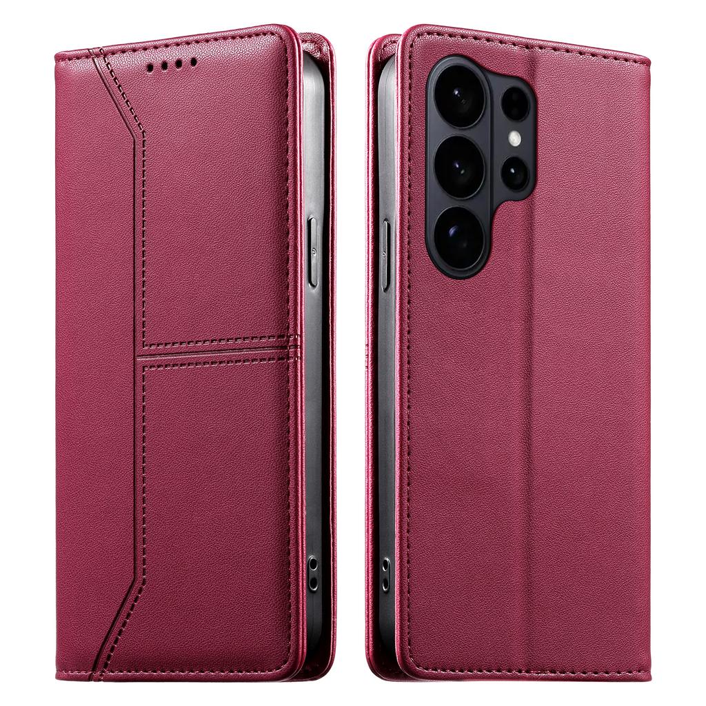 Business Luxury Strong Magnetic phone case For Samsung S26 Ultra S25 Plus S24 S23 A16 A26 A36 A17 A07 RFID kickstand Flip Cover