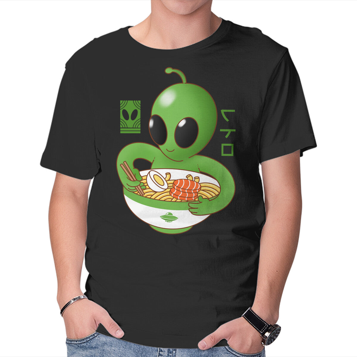 Unisex Crew Neck T-Shirt Believe I Love Ramen Graphic Short Sleeve Casual Tee S
