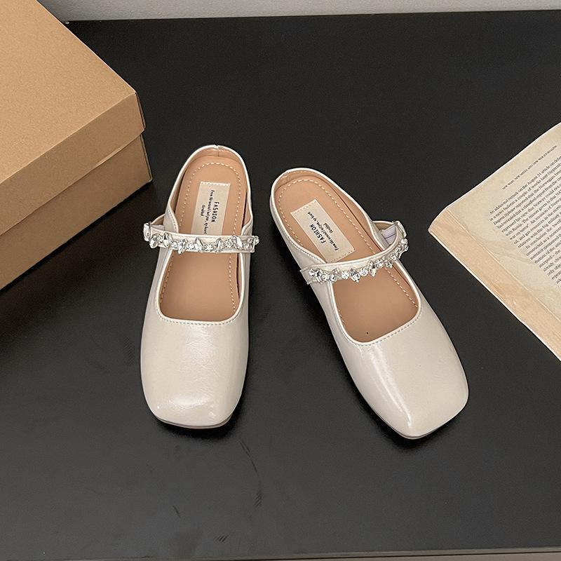 

Французские маленькие ароматные жемчужины с сумкой на носке, женские летние новые универсальные туфли-лодочки Мэри Джейн, сандалии 2025 39