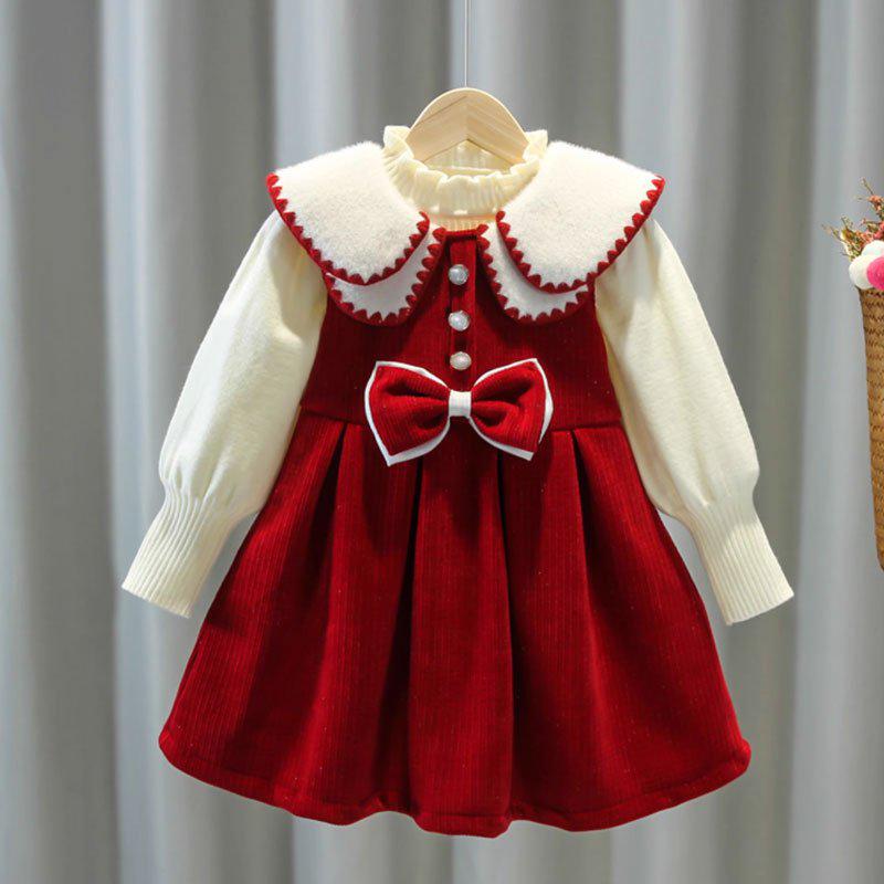 Girls' New Year's Princess Suspender Dress Set - Autumn/Winter