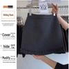 Korean Style High-Waisted Woolen A-line Skirt - Elegant, Slimming, and Hip-Hugging for Women