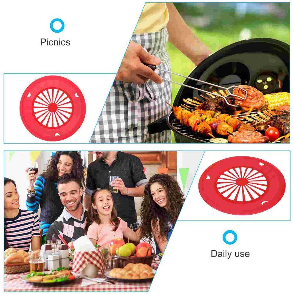 10 Pcs Plastic Food Trays Reusable Plate Paper Holder Portable Disposable Plates Party