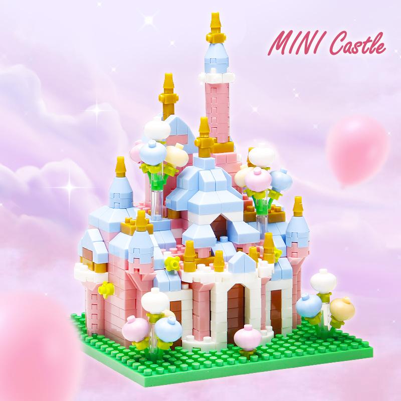 Mini Castle Building Blocks Fairy Tale Castle Church Micro Blocks DIY Toys Bricks Construction Toys for Girls Birthday Gifts