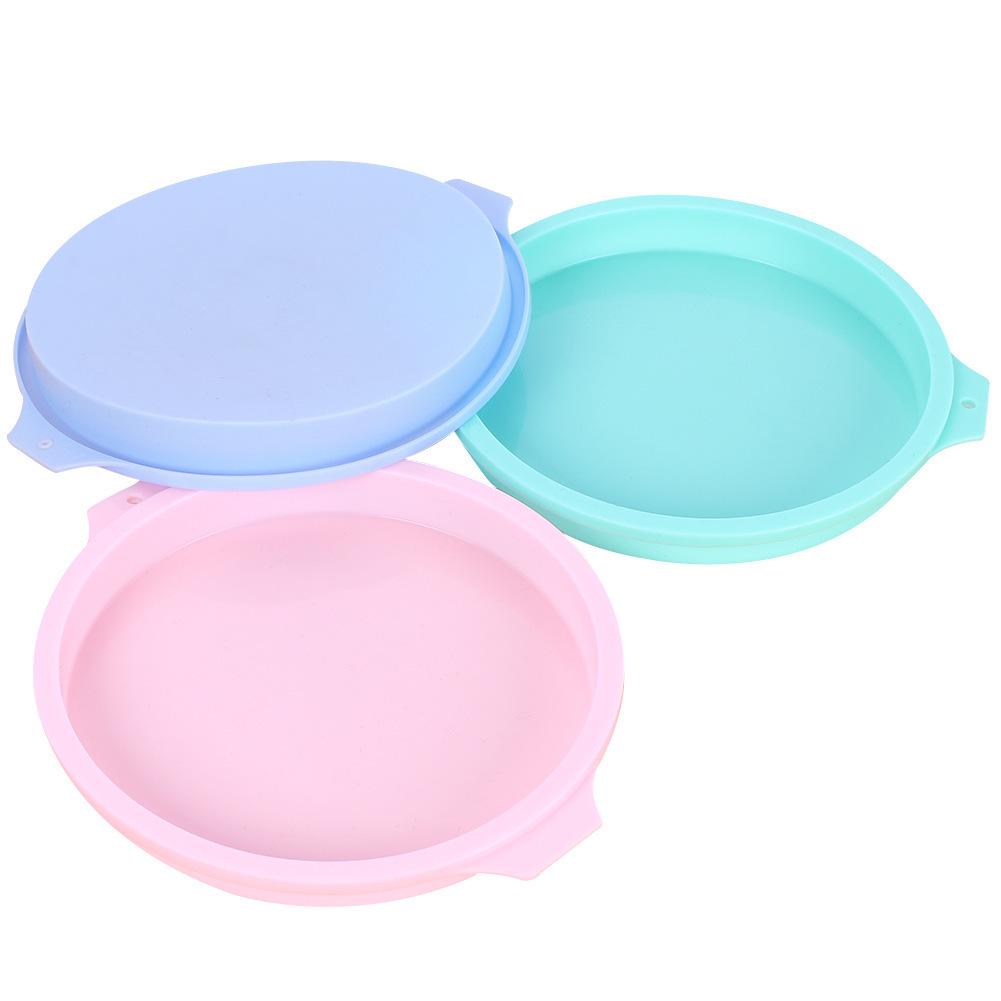 Silicone Round Chiffon Cake Mold, 4/6/8 Inch, No-Cut Layer, Oven & Mousse Baking Pan.