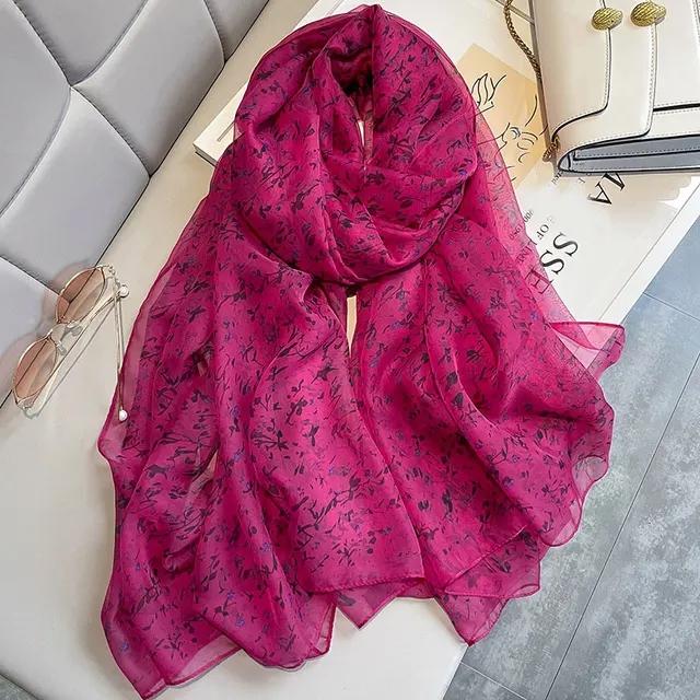 Seidenschal Foulard Damen Stirnband Luxus Hijab Frauen Weich Warm Pashmina Strandtücher Echarpe Schal Großes Wickeltuch Echarpe Bandana