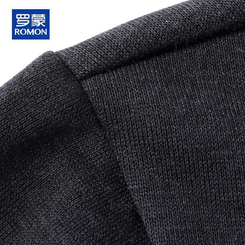 ROMON Men's Cashmere Blend Hooded Cardigan Sweatshirt